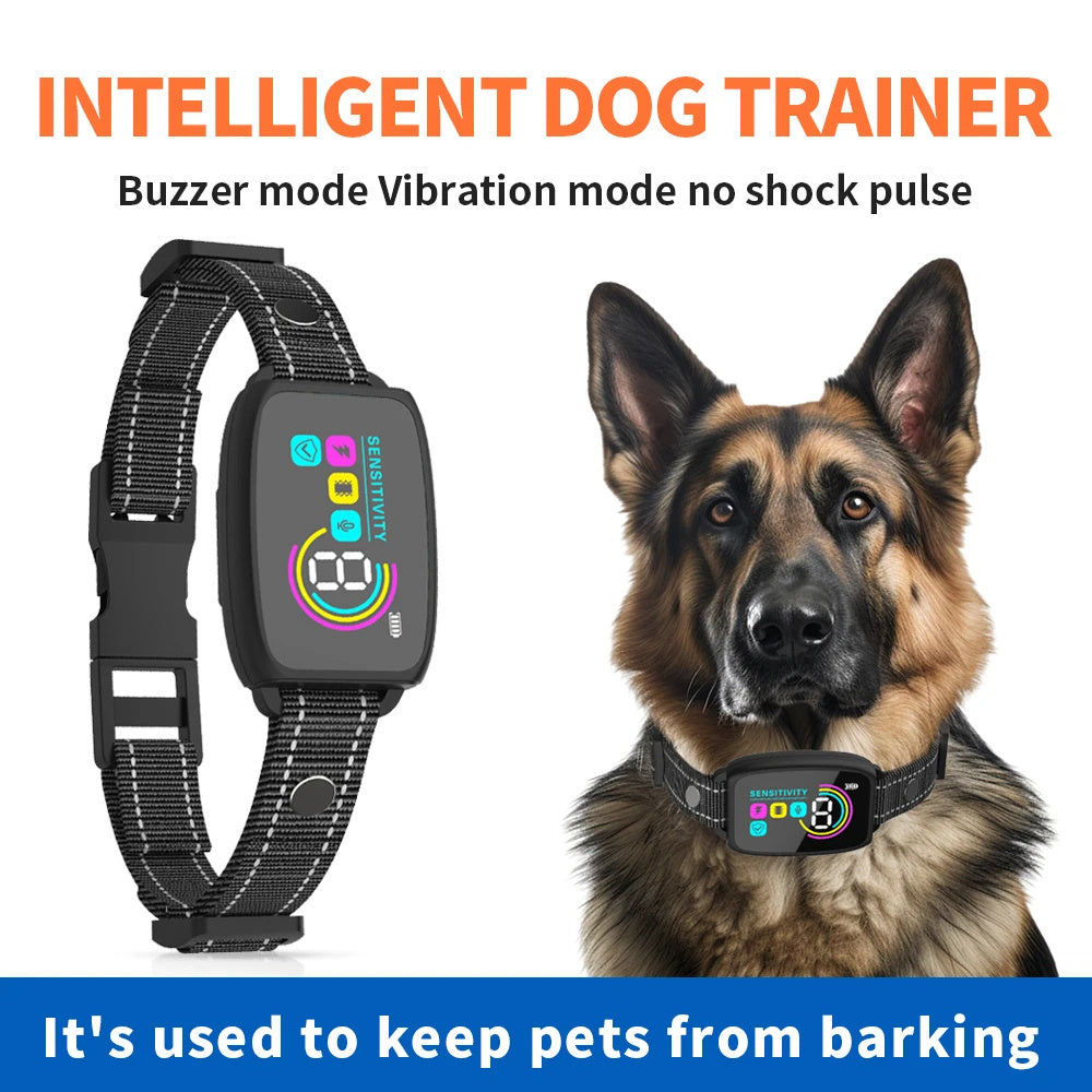 Smart Automatic Anti Barking Dog Collar Rechargeable Bark Stopper Stop Barking HD Digital Display IP67 Waterproof Collar For Dogs Pet Products Smart Automatic Anti Barking Dog Collar Rechargeable Bark Stopper Stop Barking HD Digital Display IP67 Waterproof Collar For Dogs Pet Products